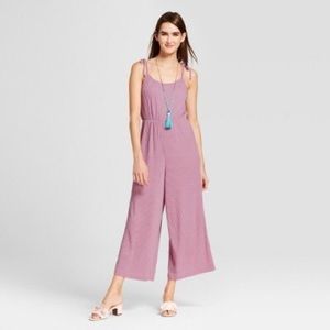 Pink wide leg flared jumpsuit Love @ first sight